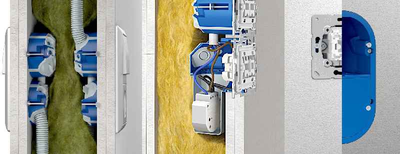 KAISER bietet seine Schallschutzdosen für die Hohlwandinstallation auch in zwei Electronic-Varianten mit zusätzlichem Installationsraum an. (Foto: KAISER GmbH & Co. KG)