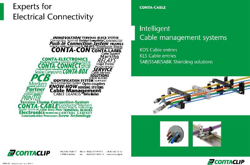 CONTA-CLIP’s new cable management catalog delivers versatile solutions for virtually every industrial application across 236 pages