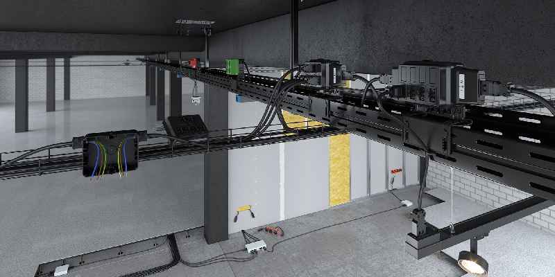Für sichtbar verlegte Installationen bietet KAISER seine AK2-Baukastensysteme auch in schwarzer Ausführung an. (Foto: KAISER GmbH & Co. KG)