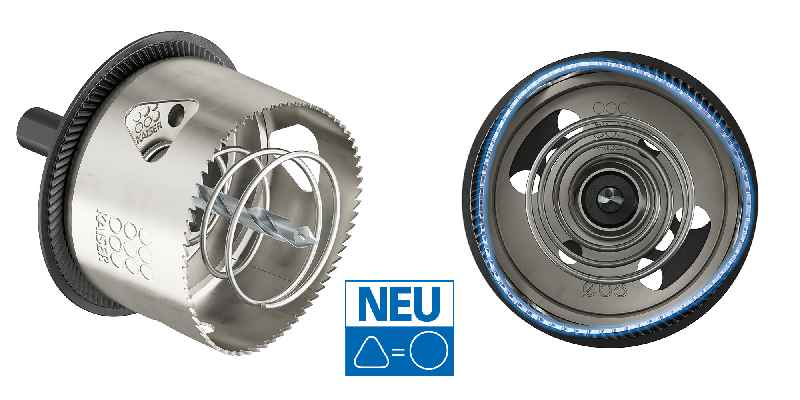 Der neue Trilo-Fräser PROFI – Die dreieckig-runde Fräskronen-Geometrie sorgt für sicheres und sauberes Arbeiten sowie eine längere Standzeit.  (Foto: Kaiser GmbH & Co. KG)