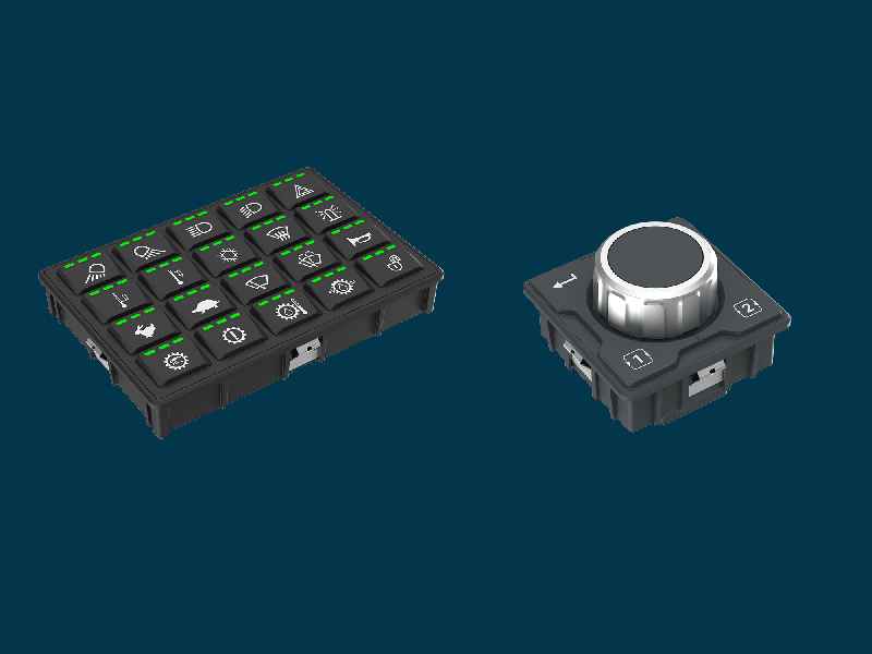 RAFI erweitert sein HMI-Portfolio um Keypads mit 16 oder 20 Tasten, integrierte Encoder-Keypads sowie kompakte Encoder-Varianten.
Bildquelle: RAFI