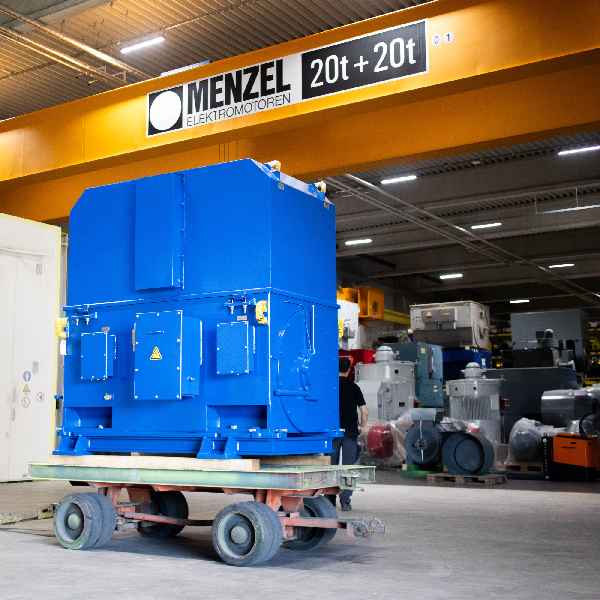 Menzel fertigte in sechs Werktagen einen anwendungsspezifischen 2300-kW-Hochspannungsmotor, sodass keine Umbauten an der Kundenanlage nötig waren